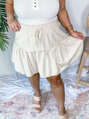 Talan Linen Ruffle Skirt