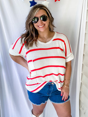 Striped Knit Top