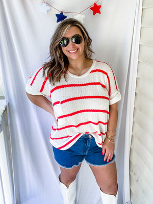 Striped Knit Top