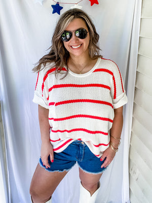 Striped Knit Top