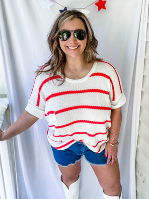 Striped Knit Top