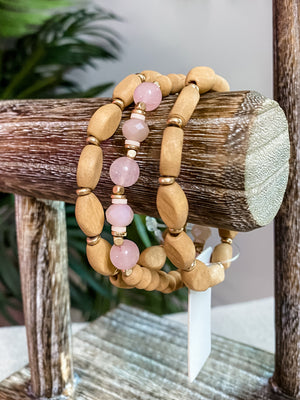 Rose Quartz Bracelet Set