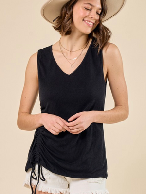 Ruched Tank • Blk