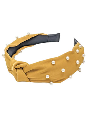 Pearl Headband • Mustard