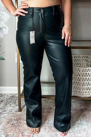 JB Tummy Control Faux Leather Pant