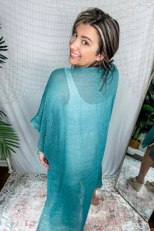 Teal Sea Sparkle Kimono