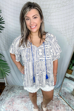 Santorini Tassel Top