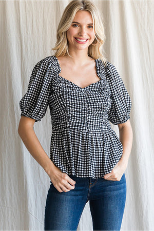 Gina Gingham Top