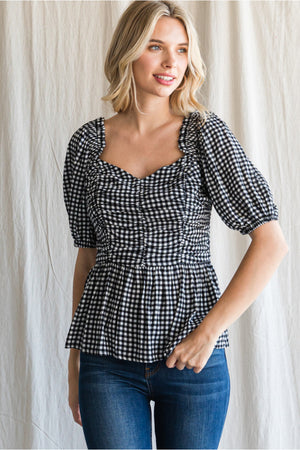 Gina Gingham Top