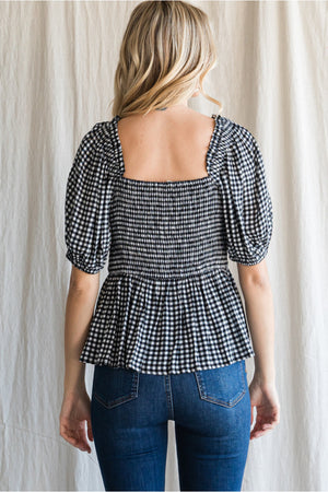 Gina Gingham Top