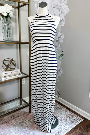 Soft Black Stripe Maxi (read description)