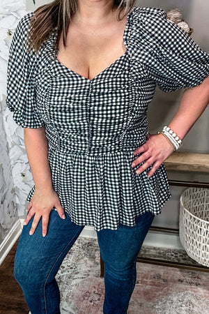 Gina Gingham Top