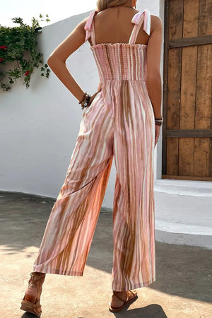 Sunset Blvd Jumpsuit Peach - L