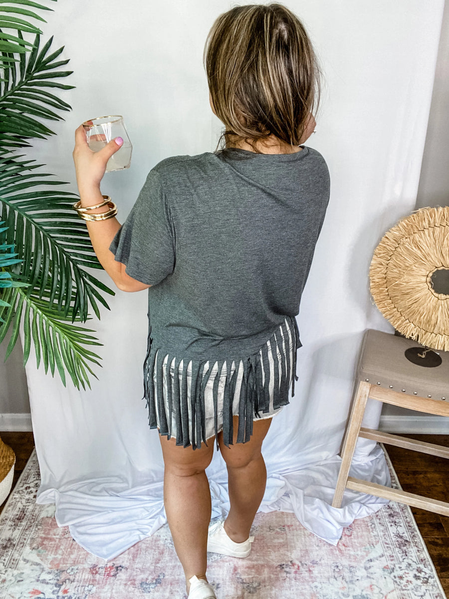 Blake Fringe Hem Shirt