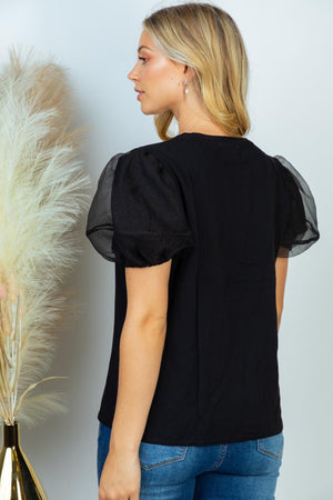 Organza Sleeve Tee