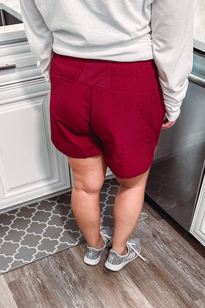 Smocked Gameday Shorts • Cabernet