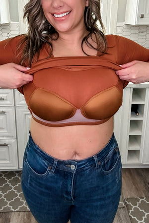 Built In Bra Top • Rust