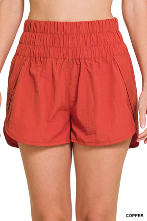 Smocked Gameday Shorts • Copper