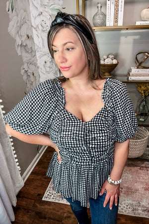 Gina Gingham Top