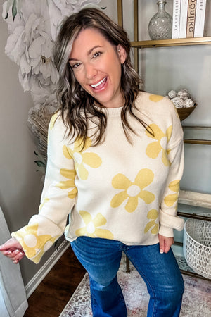 Flower Power Sweater • Yellow