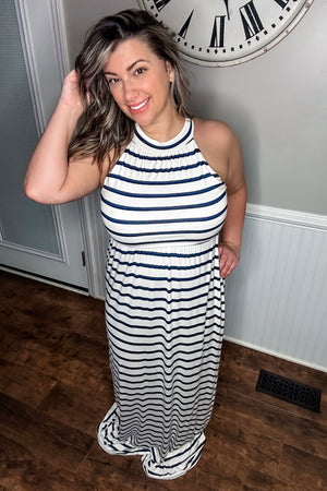 Soft Black Stripe Maxi (read description)