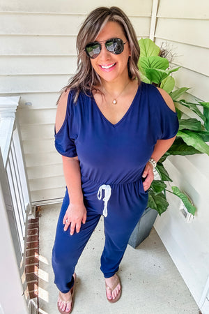 Cold Shoulder Jumpsuit (2 Colors)