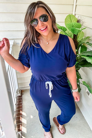 Cold Shoulder Jumpsuit (2 Colors)