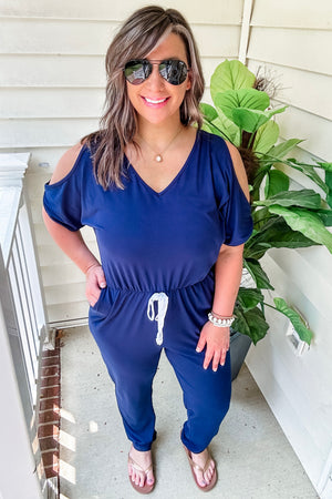 Cold Shoulder Jumpsuit (2 Colors)