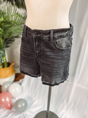 Black Denim Shorts