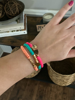 Neon Beaded Bracelet