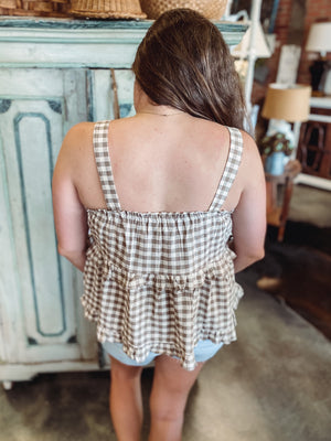 Crossroads Gingham Tank