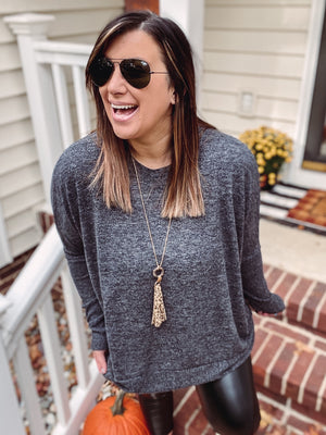 Black Knit Sweater Tunic