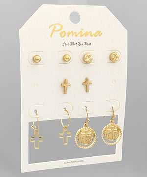 Gold Earring Set