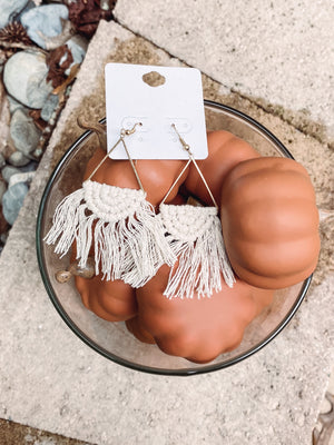 Macrame Earrings • Ivory