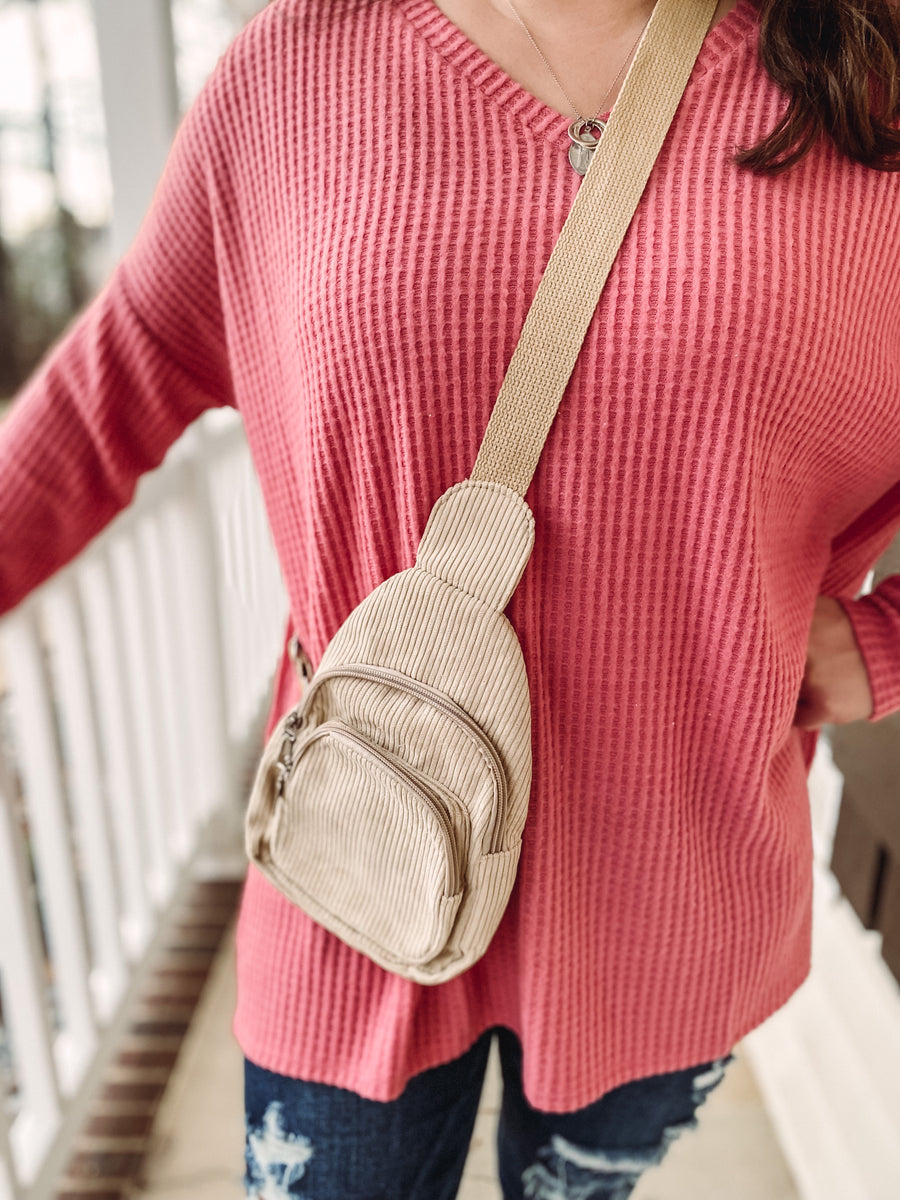 Corduroy Shoulder Bag