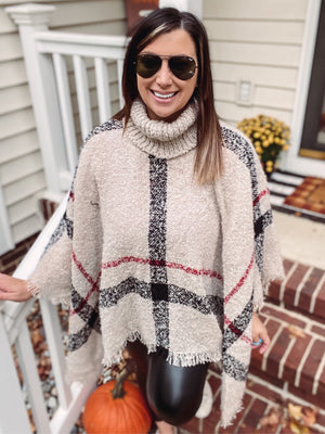 Plaid Poncho