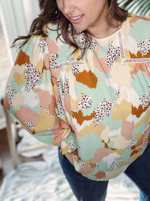 Pastel Leop Blouse