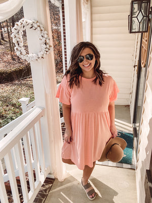 Peach Easy Dress