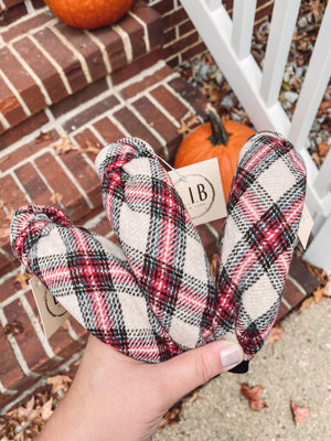 Ivory Plaid Headband