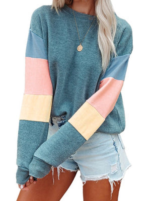 Pastel Stripe Sleeve Pullover