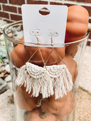 Macrame Earrings • Ivory