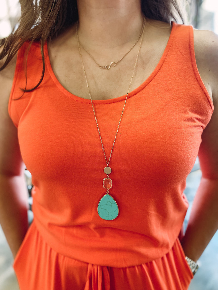 Turquoise Stone Necklace