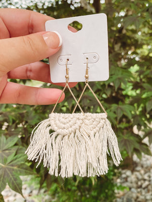 Macrame Earrings • Ivory