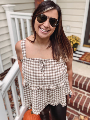 Crossroads Gingham Tank