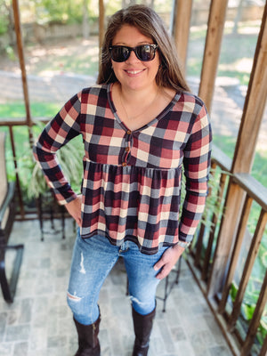 Fall Plaid Top