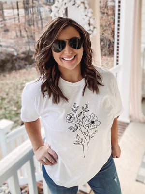 Sunday Steal Tee • Flowers