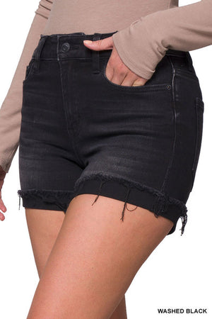 Black Denim Shorts