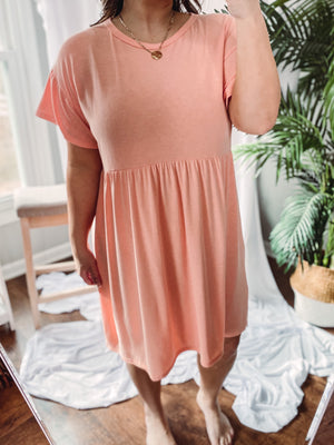 Peach Easy Dress