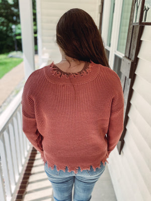 Rose Raw Sweater