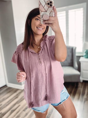 Mauve Raw Top